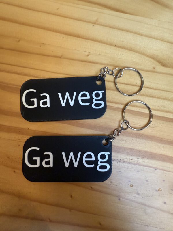 "Ga Weg" Sleutelhanger